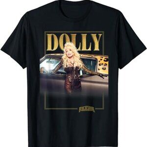 Dolly Parton Rockstar T-Shirt Country Music Gold Graphic Tee 84